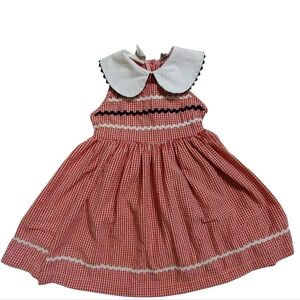 GUC Radishes & Roses Red and White Gingham Dress with Peter Pan Collar Bow